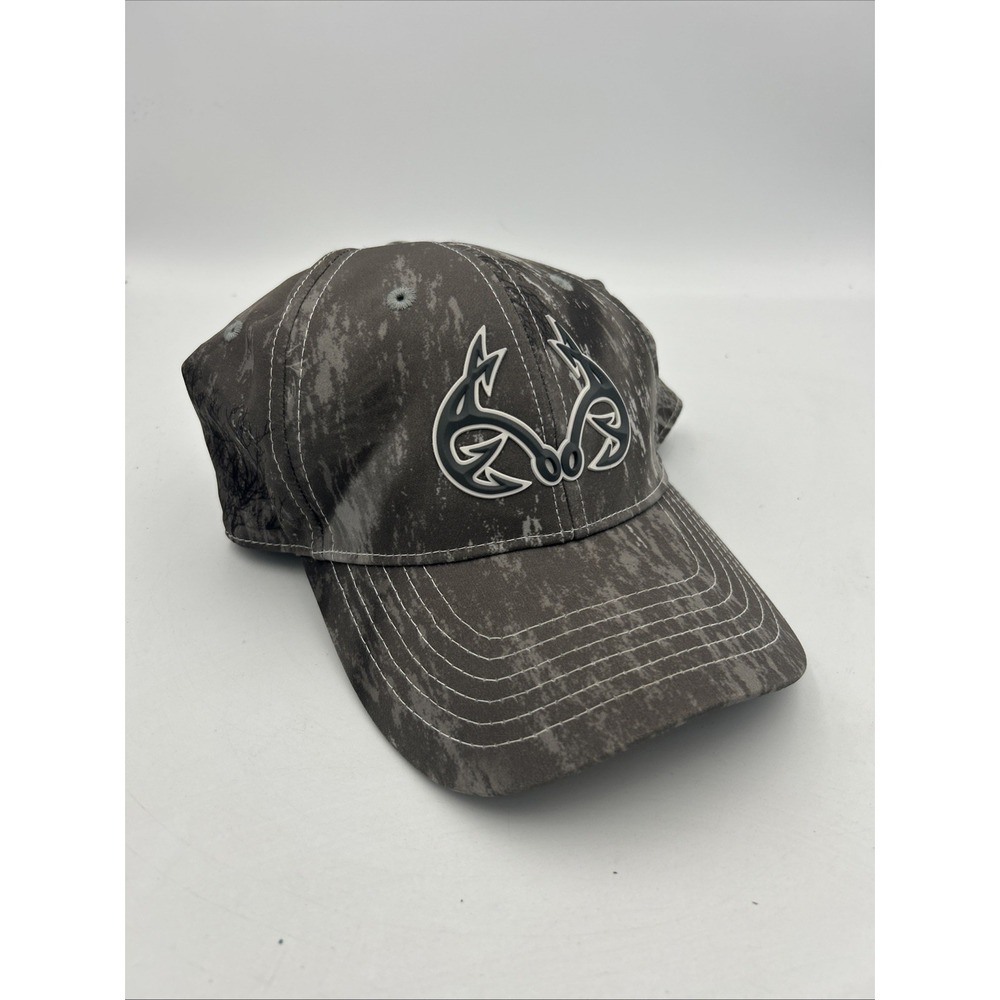 Realtree Fishing White Camo Adjustable Hat Very Good OSFM